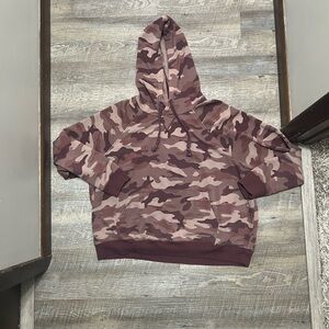 Plus size maroon Camouflage Hoodie old navy